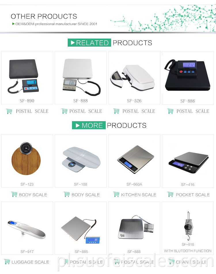 SF-884 200 kg/50g LCD Dift Dift Digital Postal Scale